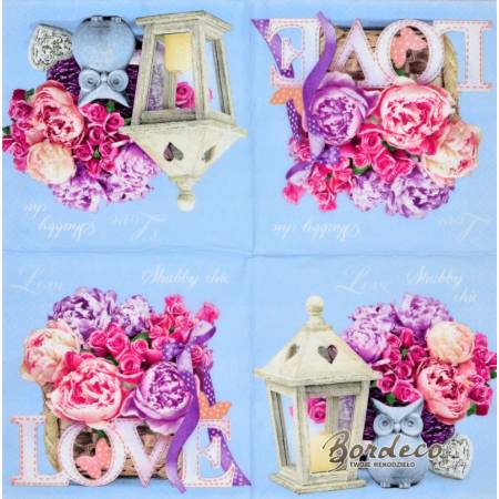 Serwetka decoupage seria MAKI shabby chic 33x33cm